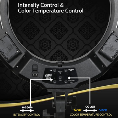 Osaka 18 Inches LED Ring Light 65W with stand