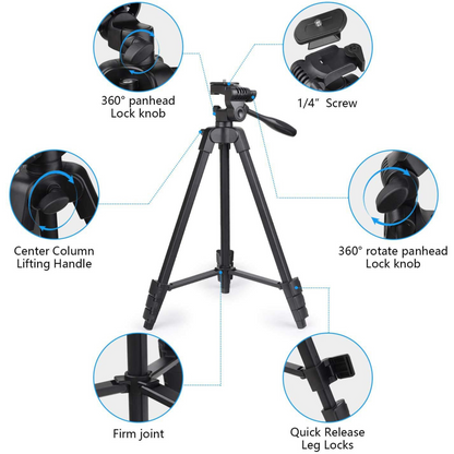 Osaka OS 550 Tripod 55 Inches (140 cm) with Mobile Holder